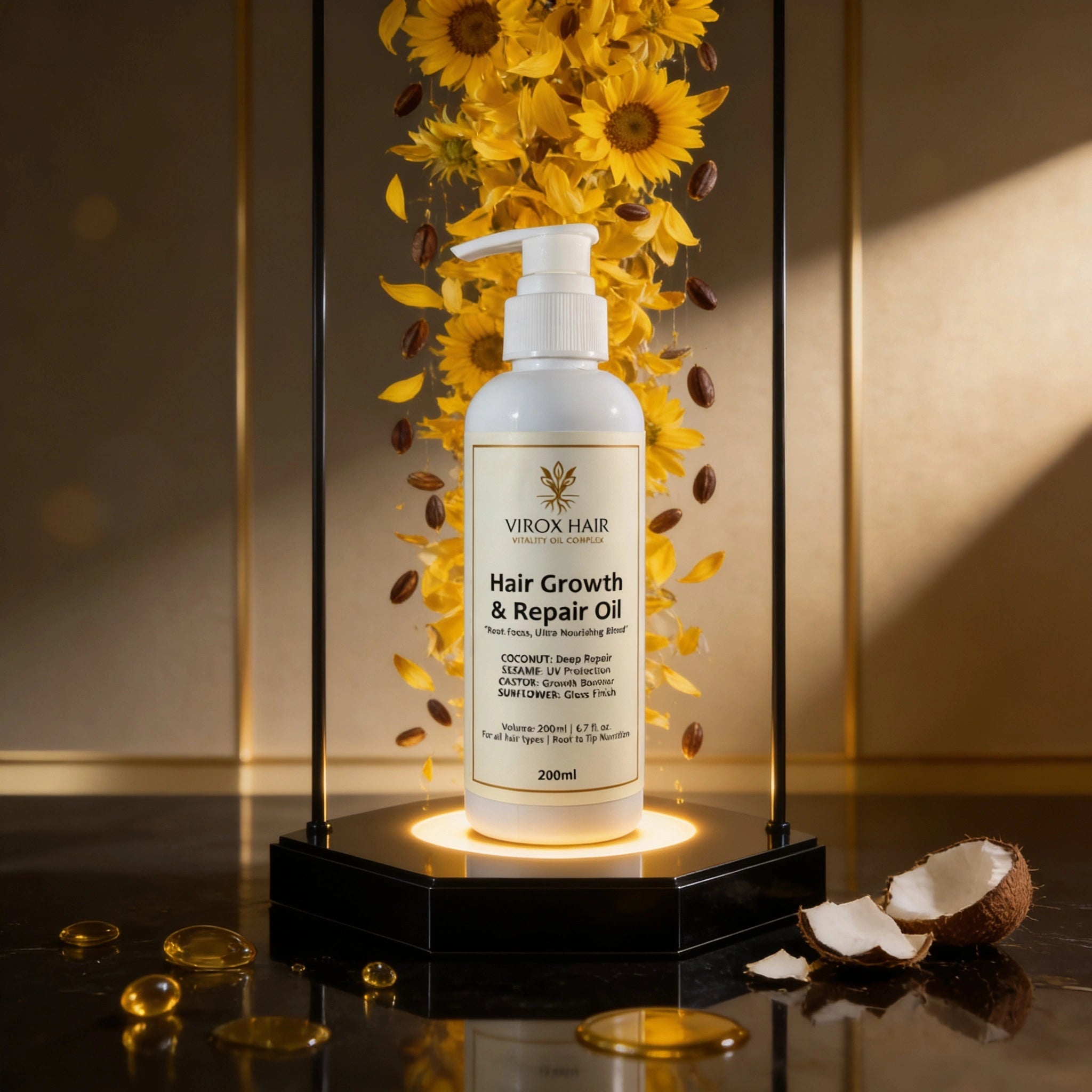 Virox Hair Growth & Repair Oil – Natural Hair Vitality Complex for Strong, Healthy & Shiny Hair