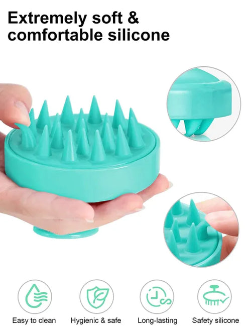 Hair Scalp Massager, Oil Brush with Soft Silicon Bristles Waterproof Easy to Use for All Hair Type